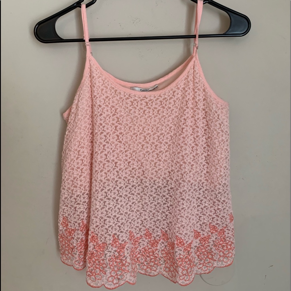 Never Worn Pink Papaya Lace Top
